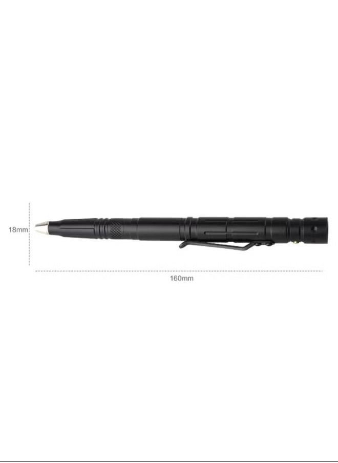 Portable Self Defense Emergency Flashlight Black/Silver 160 x 18millimeter  - Image 2