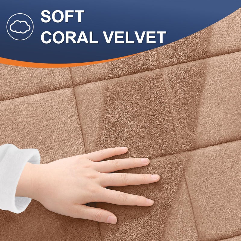 OLANLY Memory Foam Bath Mat 44x24  Ultra Soft and Absorbent Bathroom Rugs  Machine Washable  Comfortable Bath Carpet for Bathroom Floor  Tub and Shower  Dark Beige - Image 4