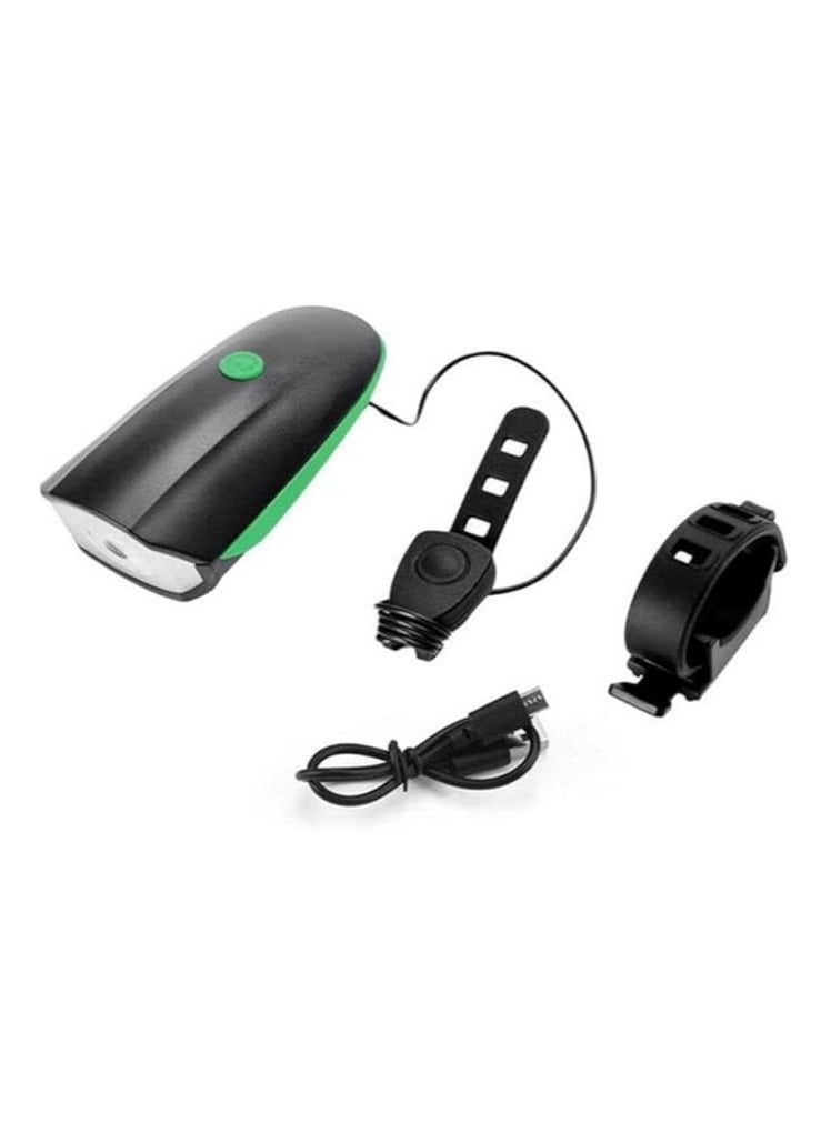 سيكليستا ضوء أمامي للدراجة قابل لإعادة الشحن عبر يو اس بي مع أصوات متعددة اخضر - Image 2