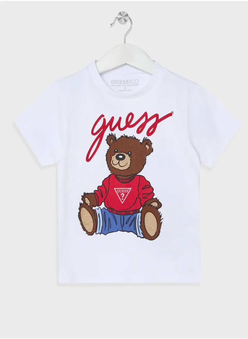 جس Kids Graphics Print  T-Shirt