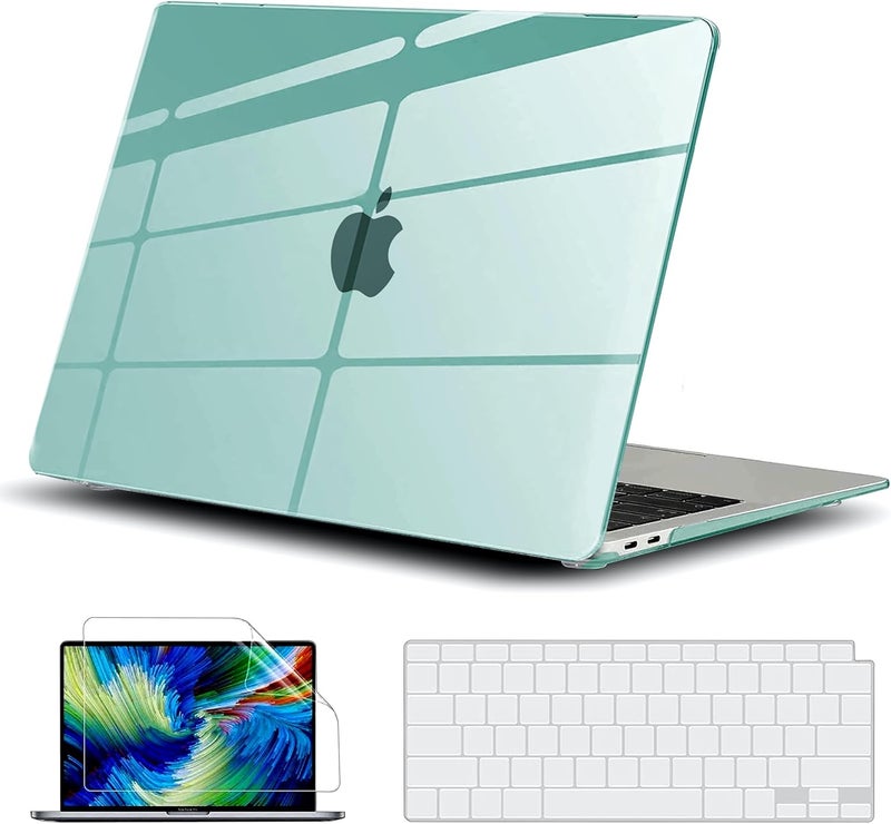 GVTECH Case for MacBook Pro 14 inch (2026-2021) M5 A3427 A3426 A3434 M4 A3112 A3185 A3401 M3 A2918 M2 A2992 A2779 M1 A2442, Plastic Hard Shell, Keyboard Cover, Screen Protector, Transparent Green - Image 1