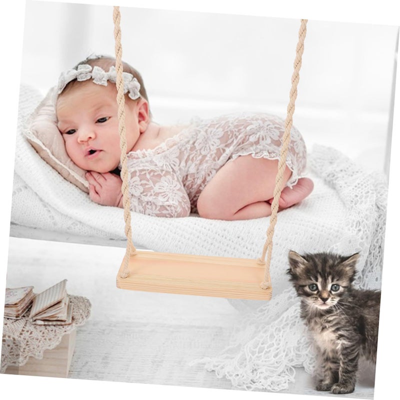 Wooden Photo Prop Swing For Newborn Baby Photo Shoot Photography Decoration - Image 4