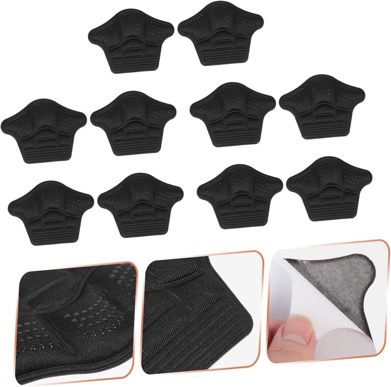 cheekyglo 20 Pairs Pads Adhesive Snugs Foot Cushions Shoe Heel Insoles Resistant Wear-Resistant Pain Bunion of for Too High Big Self- Inserts Wear- Care Black Grips Women Comfortable - Image 5