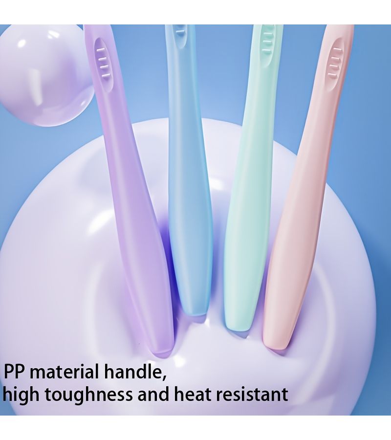8Pcs Single Tuft Toothbrush Angled Small Head Clean Dead Corners Soft Bristles Care Gums Long Non Slip Handle Random Colors Protect Oral Health Orthodontic - Image 3