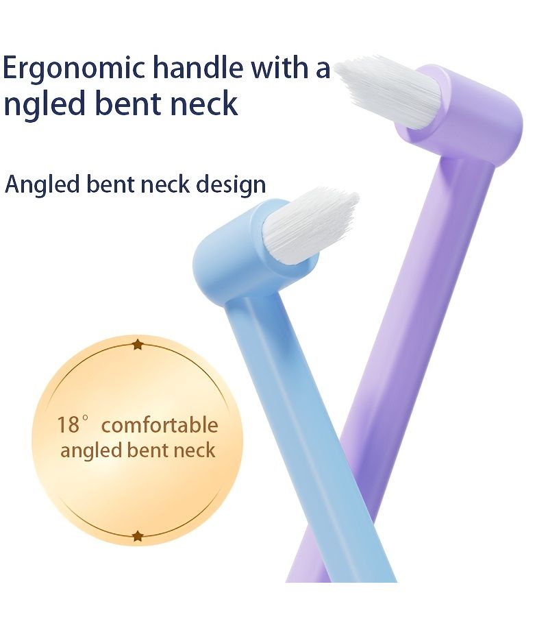 8Pcs Single Tuft Toothbrush Angled Small Head Clean Dead Corners Soft Bristles Care Gums Long Non Slip Handle Random Colors Protect Oral Health Orthodontic - Image 5