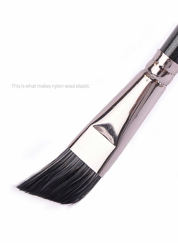 سيوسي Artist Paint Brush Set of 12 for Watercolor Acrylic Gouache Oil And Tempera Painting Multi Functional Special Shaped Brush Suit Short Pole Flat Peak Nylon Brush Acrylic Art Painting Brush Set - Image 4