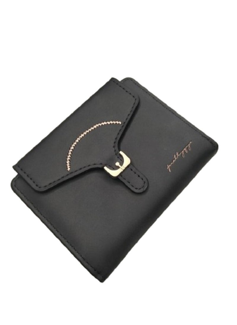 Generic Purse Female Vintage 2-in-1 Coin Purse And Card Bag - Black  - Image 2