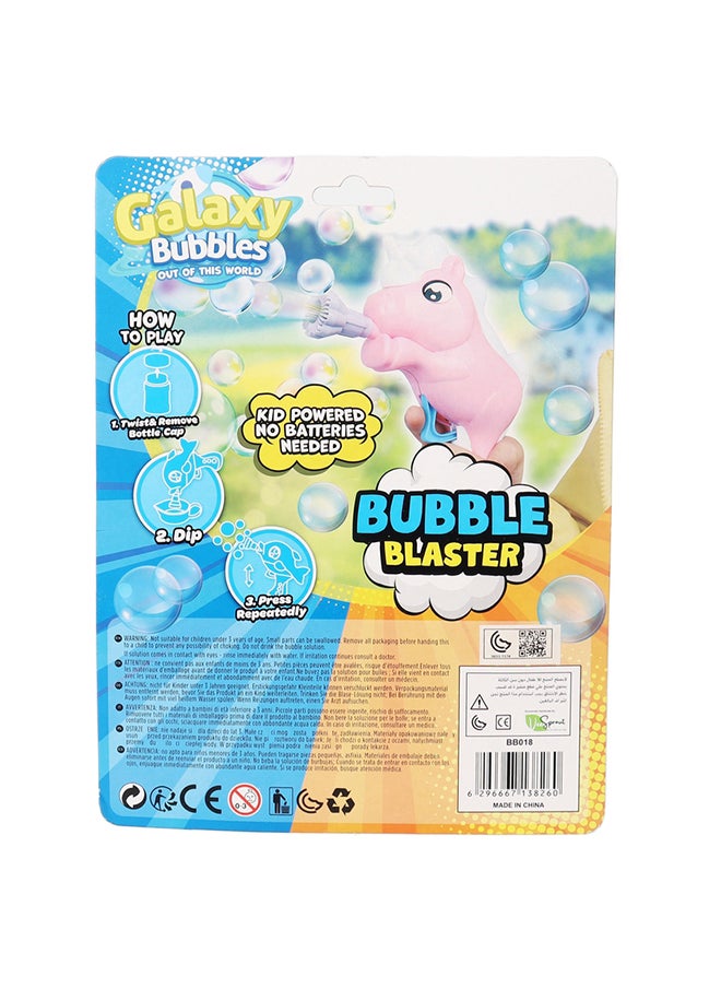 Galaxy Toys - Unicorn Bubble Blower,with 1x50ml Bubble - Image 1