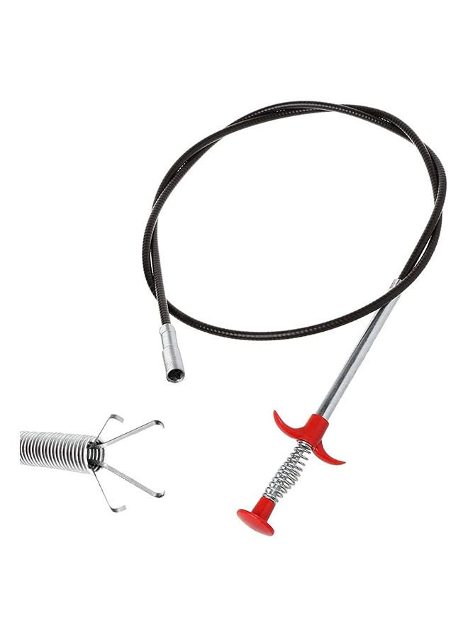 Anrsee Sink Snake Flexible Grabber Pickup Tool Retractable 4 Claw Retriever Stick Drain Clog Remover Tool (63Inches/160Cm)
