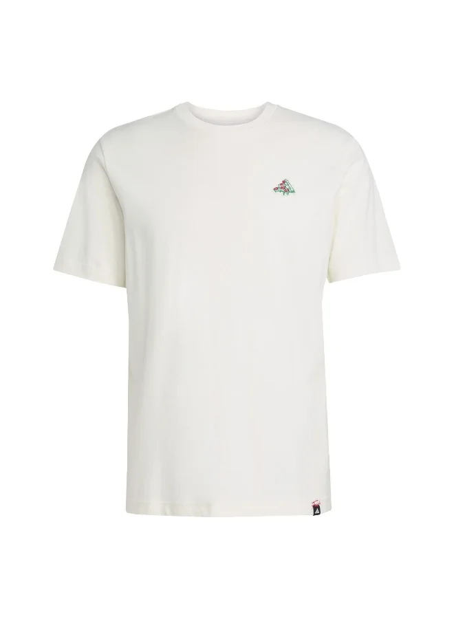 adidas M Pizza Trim T White Training T-Shirts For Men XS