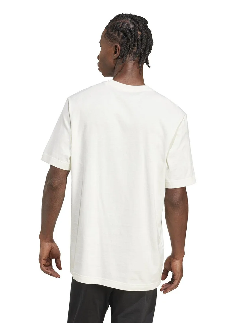 Adidas M Pizza Trim T White Training T-Shirts For Men XS