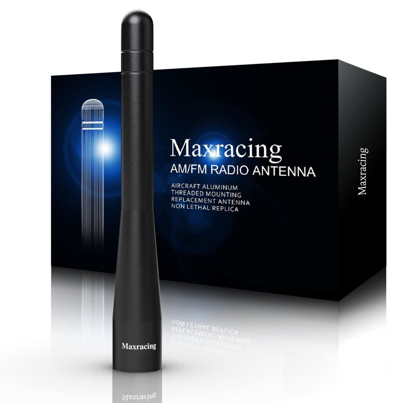 MAXRACING هوائي شاحنة قصير MAXRACING متوافق مع GMC سييرا 1500 2007-2026 / آمن لغسيل السيارات / هوائي بديل من الألمنيوم - Image 1