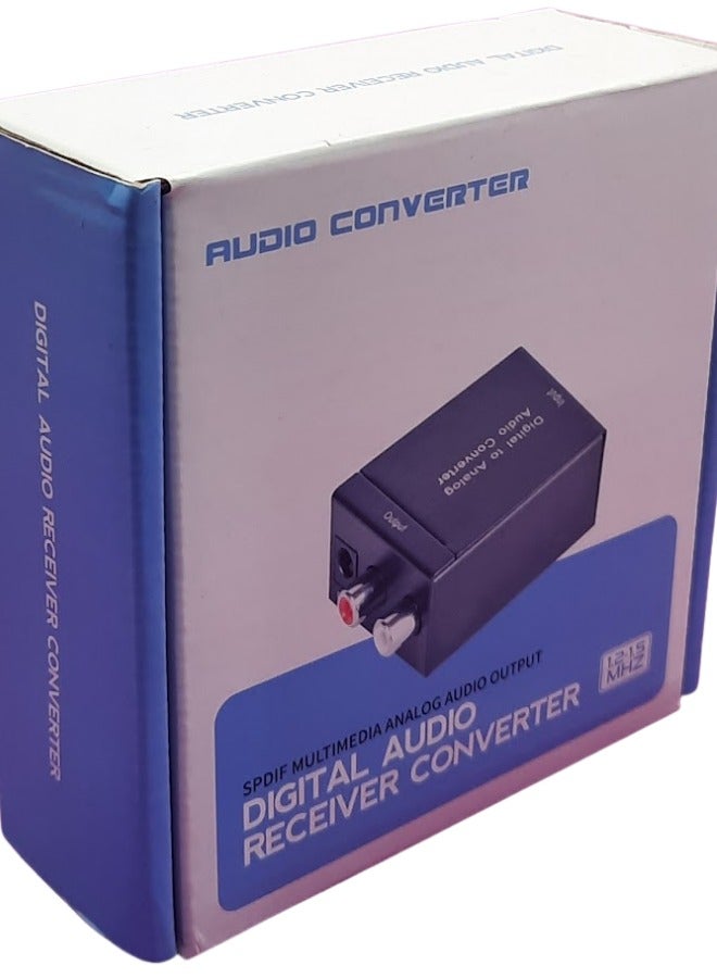 Digital to Analog Audio Converter | SPDIF/Coaxial to RCA L/R Analog Audio | Plug-and-Play | 20Hz-20kHz Output Bandwidth - Image 1