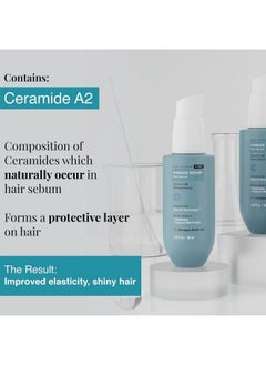 BARE ANATOMY Damage Repair Hair Serum Powered By Cera3X Technology Delivers 3X Hair Strengthening Serum For Hair Smoothing For Dry And Frizzy Hair 50Ml  - Image 5