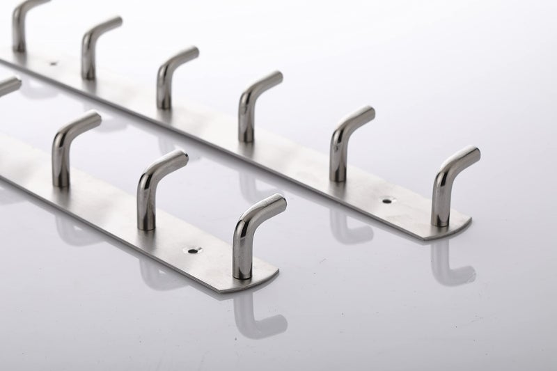 EVEN Stainless Steel 5 PIN Cloth Hanger, Cloth Door Hook Hanger, Steel Five Hook Rail,Stainless Steel Hook with Screw (3 Piece) - Image 3