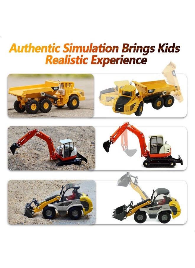 iPlay, iLearn iPlay, iLearn Heavy Duty Construction Site Playset, Metal Dump Truck, Excavator Digger Backhoe, Tractor Bulldozer Diecast Vehicle, Outdoor Sandbox Car Toy, Birthday Gift 3 4 5 Year Old Boy Kid Toddler  - Image 4