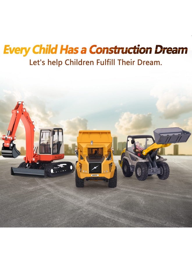 iPlay, iLearn iPlay, iLearn Heavy Duty Construction Site Playset, Metal Dump Truck, Excavator Digger Backhoe, Tractor Bulldozer Diecast Vehicle, Outdoor Sandbox Car Toy, Birthday Gift 3 4 5 Year Old Boy Kid Toddler  - Image 2