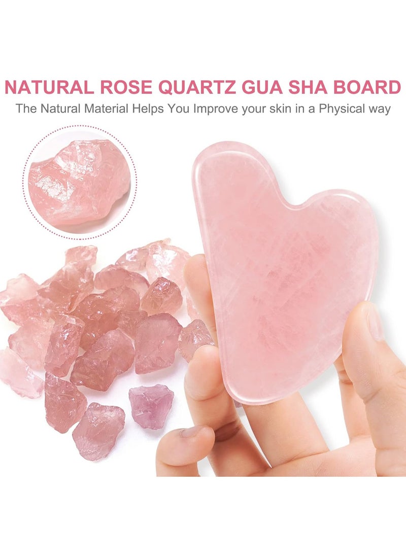 Generic Natural Rose Quartz Gua Sha Massage Tool - Facial Sculptor for Anti-Aging, Relaxation & Full-Body Therapy  - Image 2