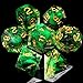 Haxtec Glitter DND Dice Set Sharp Edge Dice with Dice Case Handmade Green Resin DD Dice Set for TTRPGs Compatible with Dungeons and Dragons Gifts - Image 4
