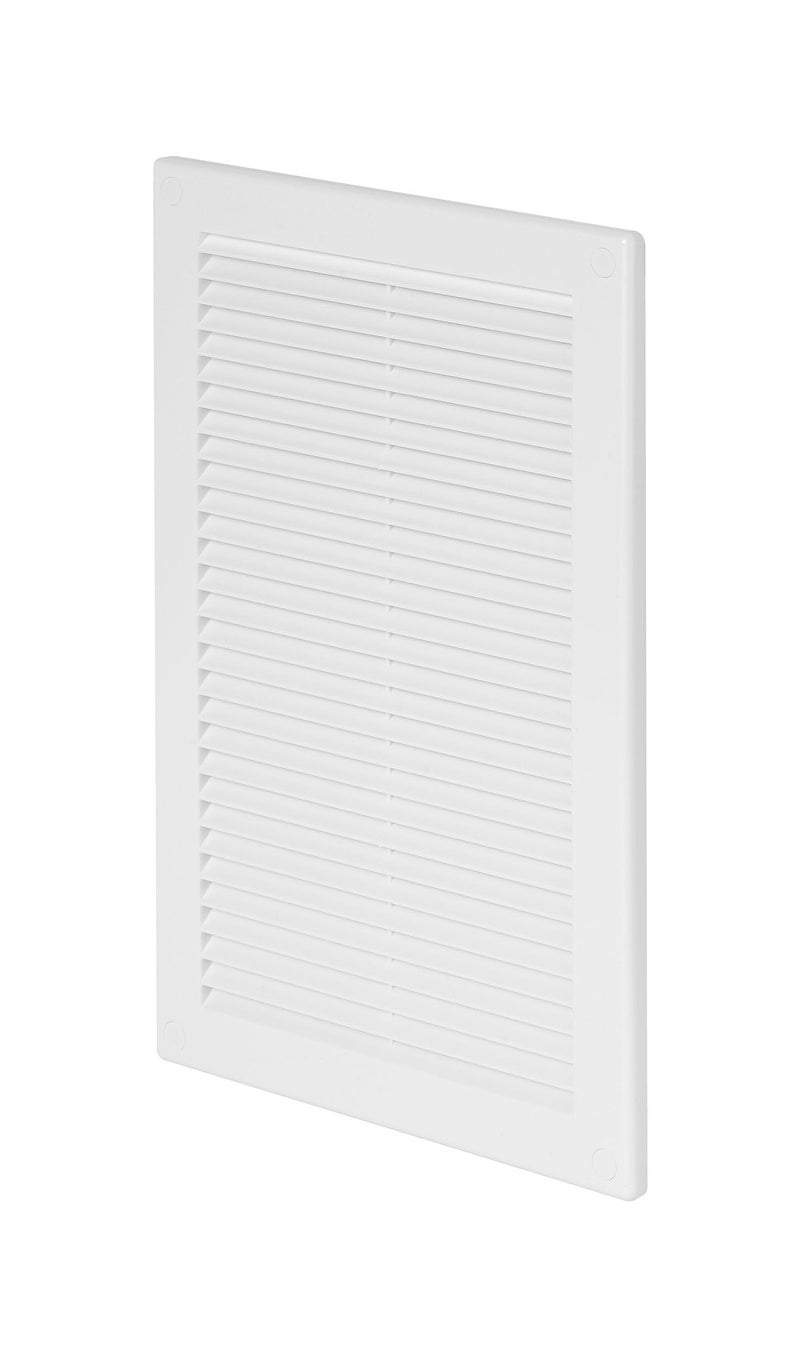 Awenta 6 x 10 Inch Rectangular Plastic White Ventilation Grille with Mesh Intake Exhaust Dryer Soffit Air Vent cap HVAC Ceiling Register vent cover Crawl Space Exhaust Wall Vent Hose