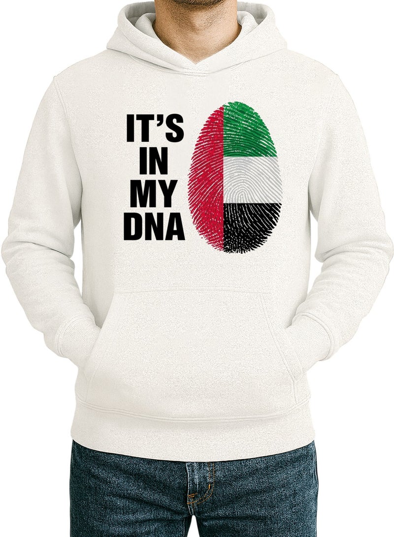 UAE Flag Fingerprint Hoodie – It’s in My DNA Design | Unisex Emirati Heritage Hoodie - Image 1