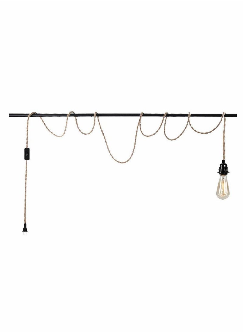 Y&D DIY 15ft Industrial Retro Ceiling Pendant Cord Light Kit Switch Plug Fabric Outlet Set E26 E27 Lighting Fixture Cable  - Image 3