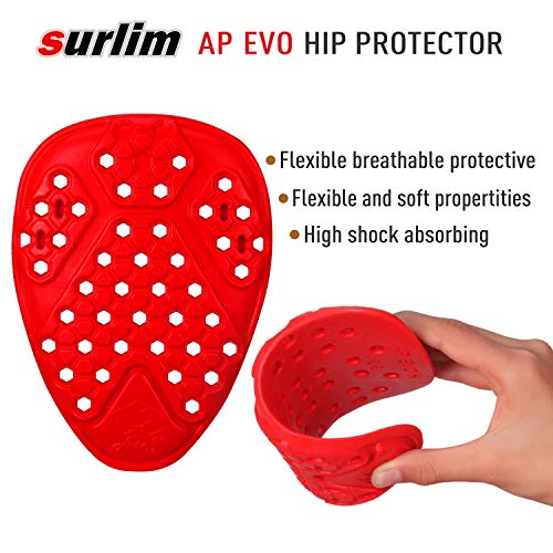 surlim Hip Protector CE Insert Armor Motorcycle Pants Replacement Pads Pair - Image 3
