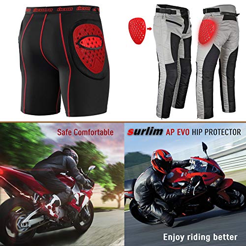 surlim Hip Protector CE Insert Armor Motorcycle Pants Replacement Pads Pair - Image 5
