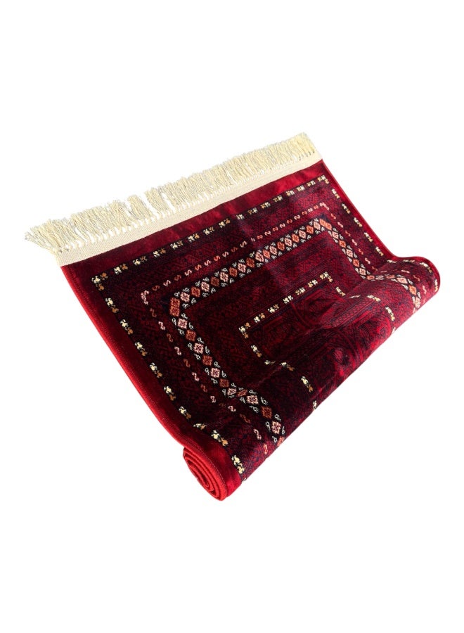 سجاد صلاة تراثي سدو فاخر، تصميم تقليدي، مجموعة من 5 قطع، أحمر - Image 2