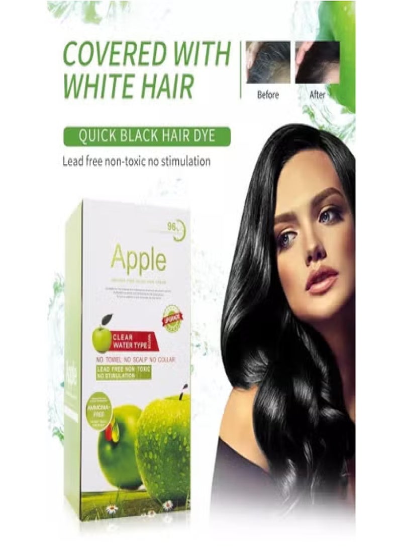 Apple Fruit Black Hair Cream Natural Black Hair Dye - 500ml+500ml - Image 3