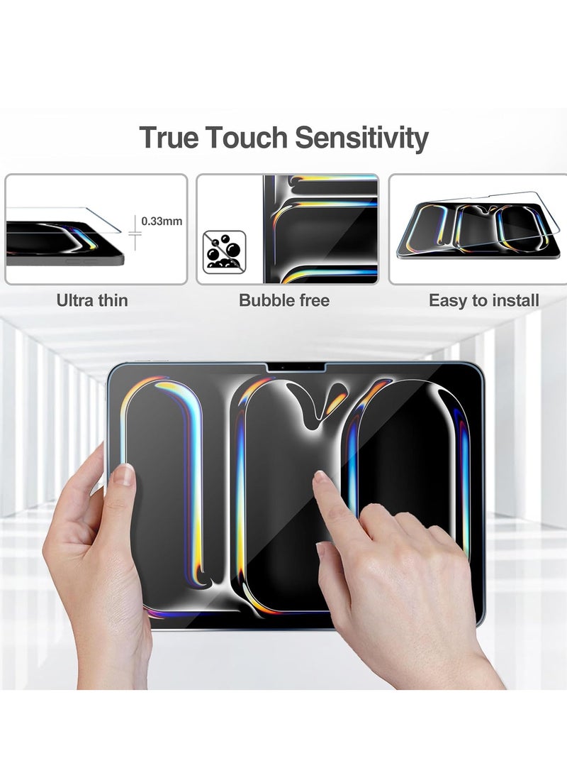 YoYoTech Screen Protector for iPad Pro 13-inch 2024 7th Gen [A2926 A3007] 9H Hardness,Anti-Fingerprint,Anti Scratch Full Screen Coverage Tempered Glass  - Image 4