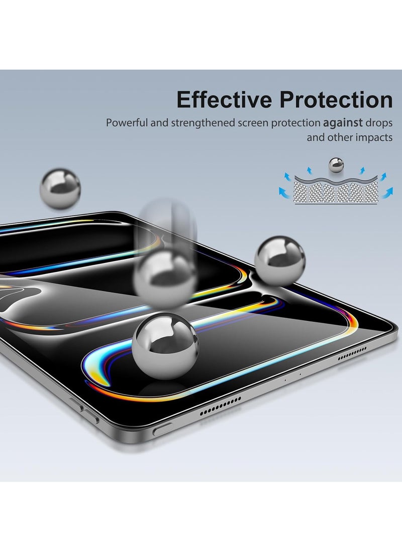 YoYoTech Screen Protector for iPad Pro 13-inch 2024 7th Gen [A2926 A3007] 9H Hardness,Anti-Fingerprint,Anti Scratch Full Screen Coverage Tempered Glass  - Image 5