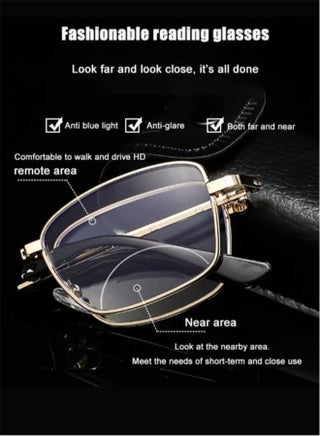 +2.00D folding reading glasses, high definition, anti-eye fatigue, suitable for both men and women - view 2