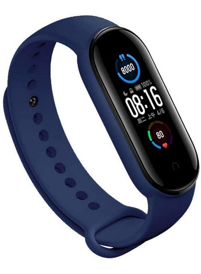 INEFABLE Mi SmartWatch 5 and 6 Watch Straps Original for Mi Watch M5 and M6 Watch Strap Soft Silicone Adjustable Watch Strap - Black-Blue-Peach-Light Grey-Wine (Pack of 5) - Image 3