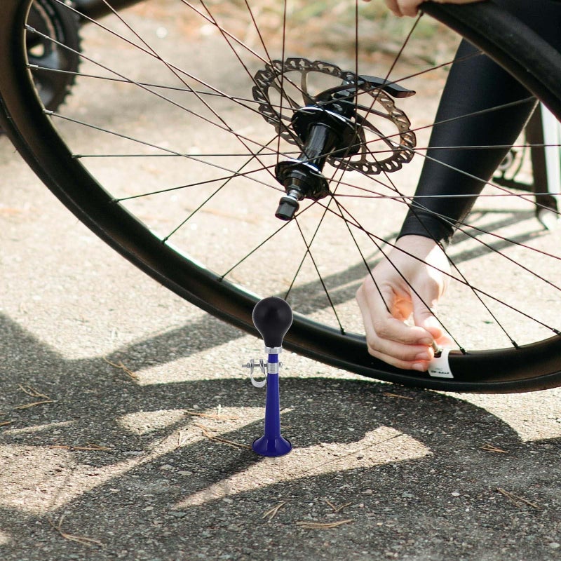 Mountain Bike Air Horn and Bell Safety Cycling Accessory Blue Universal Handlebars - Image 5