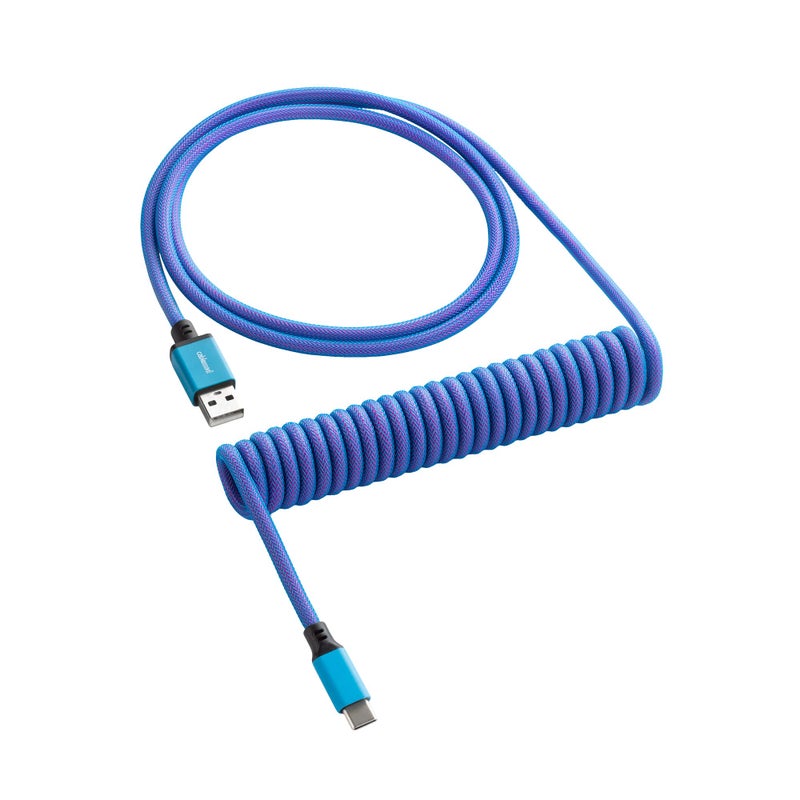 CableMod Classic Coiled Keyboard Cable (Galaxy Blue, USB A to USB Type C, 150cm) - Image 5