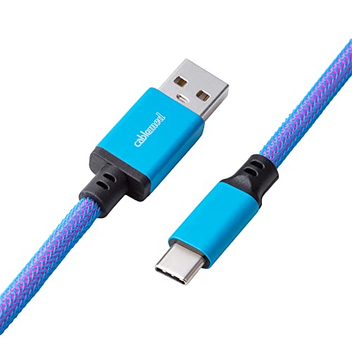 CableMod Classic Coiled Keyboard Cable (Galaxy Blue, USB A to USB Type C, 150cm) - Image 3