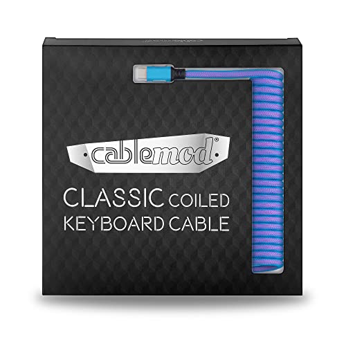 CableMod Classic Coiled Keyboard Cable (Galaxy Blue, USB A to USB Type C, 150cm) - Image 4