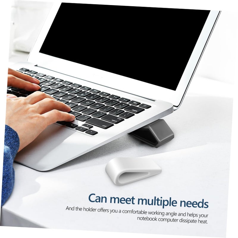 4 Pcs Ventilated Laptop Stand Riser Holder with Non Slip Base for Home Office Desk - Image 5