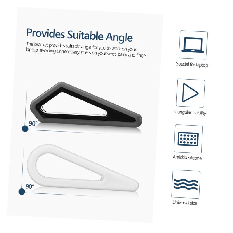4 Pcs Ventilated Laptop Stand Riser Holder with Non Slip Base for Home Office Desk - Image 4