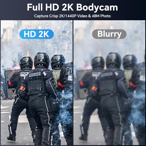 BOBLOV M5 2K 256G Police Body Camera, GPS Enabled &1440P Body Mounted Cam, Body Cam Built-in 4200MAH Battery,15Hours Record, IP67 Water Resistant, for Law Enforcement, with Car Suction Mount - Image 3