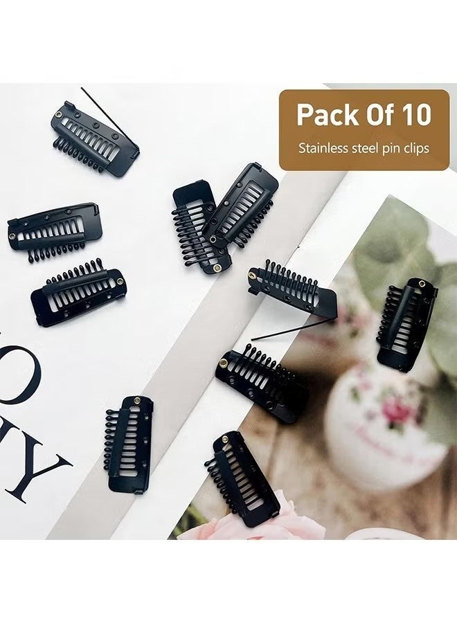 10 Pcs Hair Extensions Clips, Comb Hair Clips for Securing Dupatta, Turban, Scarf, Wedding Veil, and Wig Piece, Secure Headscarf Clips with Teeth for Reliable Hold - Image 4