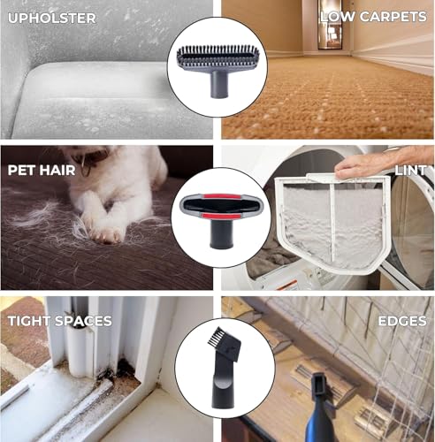 VACEXT Household Cleaning Kit Attachments Vacuum Cleaner Accessories Universal Vacuum Hose Adapters Flexible Crevice Tool for Dryer Lint Vent Trap Cleaner - Image 4