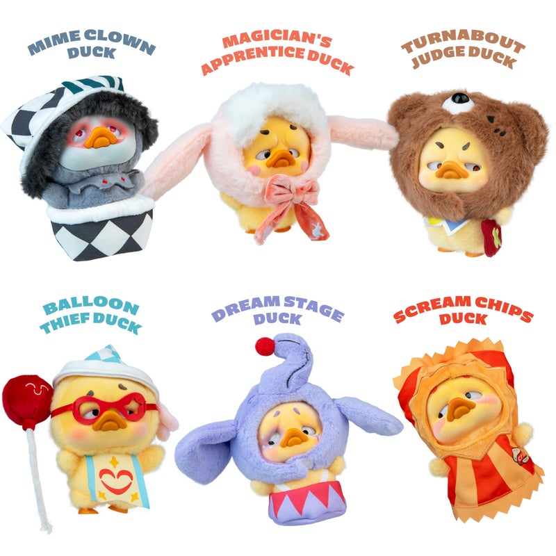 The Orb Factory ORB Official Upset Duck Blind Box Plush Figurine with Keychain Attachment - Circus Series - Collectible Plush Duck Figure with Outfit - 1 of 7 Possible Figures (1 Rare Figure) to Collect in Each Box - Image 2