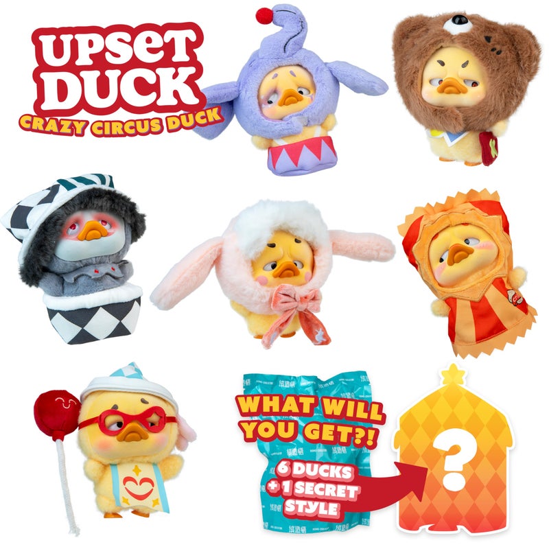 The Orb Factory ORB Official Upset Duck Blind Box Plush Figurine with Keychain Attachment - Circus Series - Collectible Plush Duck Figure with Outfit - 1 of 7 Possible Figures (1 Rare Figure) to Collect in Each Box - Image 4