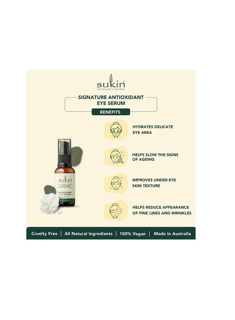 Sukin Signature Antioxidant Eye Serum | Anti-Aging & Puffiness Reduction | Hydrating & Nourishing | Organic Australian Skincare | 30Ml - Image 4