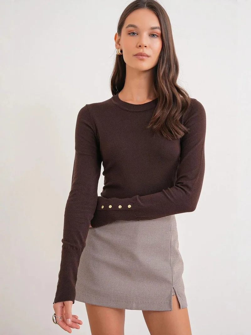 MixRay Mixray Crew Neck Knit Sweater