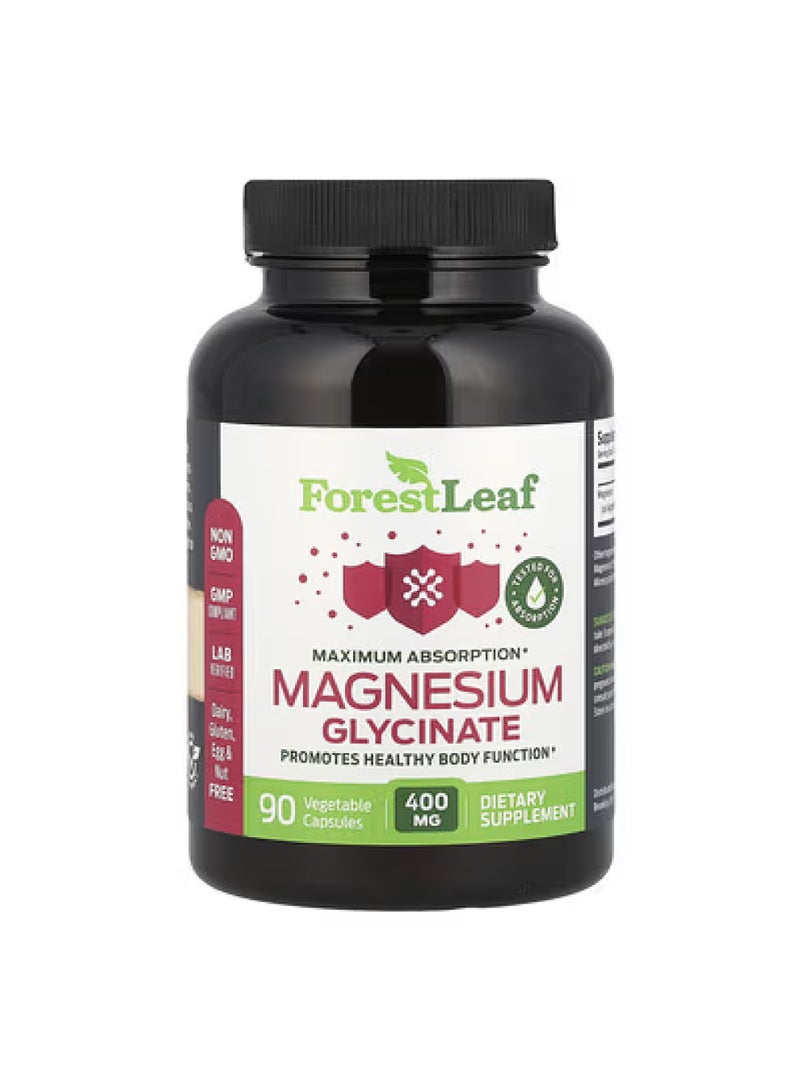Magnesium Glycinate, Maximum Absorption, 90 Vegetable Capsules (133.3 mg per Capsule)