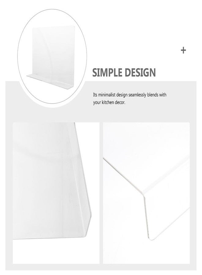 BESPORTBLE Acrylic Kitchen Sink Splash Guard, Transparent Water Baffle, Easy Installation, Anti-splashing Plate for Bathroom And Kitchen, 13. 77 X 8. 26 X 1. 96 Inch - Image 4