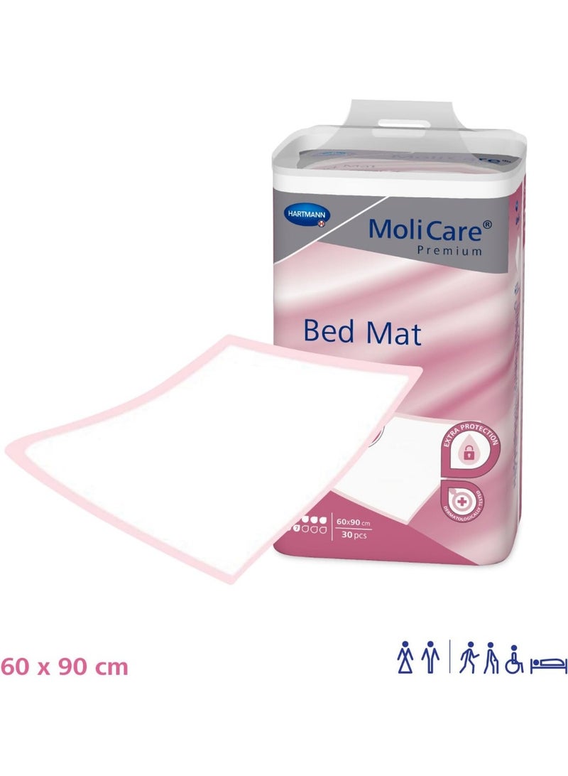 MoliCare Bundle offer 4 packs, Bed Mat, Premium Bed Mat, Disposable underpads, 7 Drops, 60x90cm - Image 1